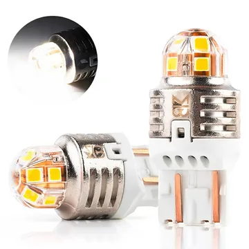 Лампа диодная ElectroKot T-серия 10-50V W21/5W б/ц 7443 белый свет к-т 2шт