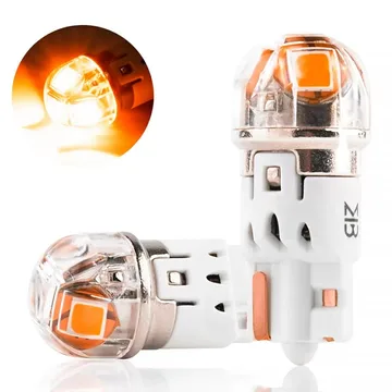 Лампа диодная ElectroKot T-серия 10-50V T10 W5W оранжевый свет к-т 2шт