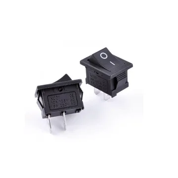 Кнопка-клавиша 250V 6A (2c)  красн/черн SC768