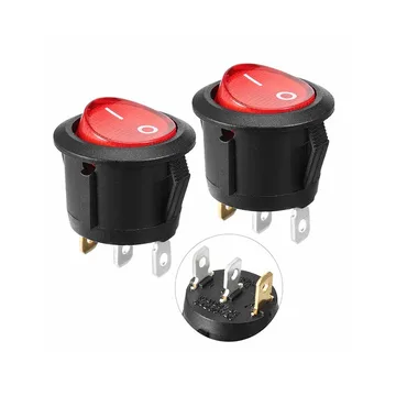 Кнопка тумблер SMRS-102 Mini красн.