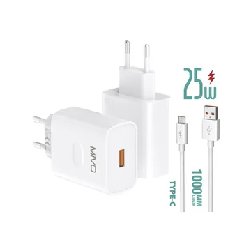 Сетевое зарядное устройство MIVO MP-250Q 25W + кабель Type-C