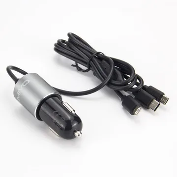 АЗУ USB порт MIVO MU251 с разветвителем Micro SD+Type-C+Lightning