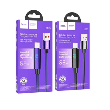 Кабель Type-C HOCO U125 66W с дисплеем 5A