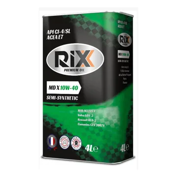 Масло моторн. RIXX MD X 10W-40 CI-4/SL 4 л п/синт.