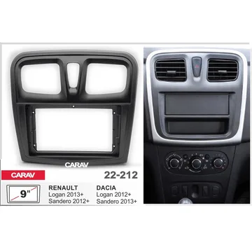 Рамка 9" CARAV 22-212 Logan 2013+, Sandero 2012+