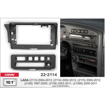 Рамка 9" CARAV 22-2114 Lada 2113-2115 черный