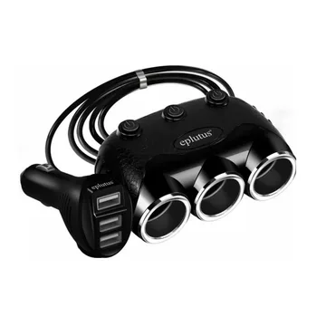Разветлитель прикур. Eplutus 3гн. FC-333 + USB