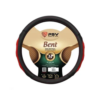 Оплетка на руль PSV BENT Fiber (Черно-красная) М, экокожа