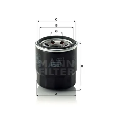 Ф. маслен. MANN W7023 Kia Picanta