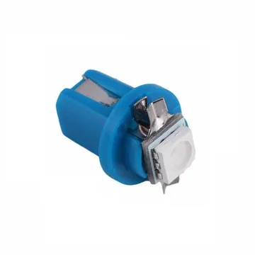 Лампа диодная 12V T5 1,2W + патрон щиток прибор. (синяя)
