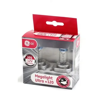 Лампа 12V GE H4 60/55W +130% Mega Light Ultra (Eurobox,2шт.) 1370
