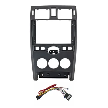 Установочный к-т для штатной а/м 9" LADA Priora 1 2007-2013 (часы снизу) Black + проводка
