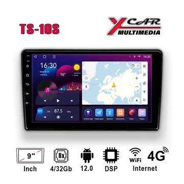 Автомагнитола XCar TS10S QLED (ANDROID 12) 9", 8-ядер./7862 4GB-ОЗУ, 32GB, 4G