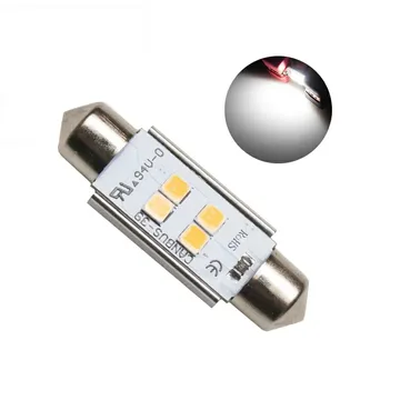 Лампа диодная 10-30V салон 39мм 4SMD C5W 5000K (с обманкой) 2873 1шт