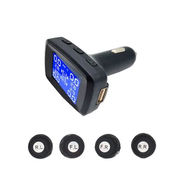 Система контроля давления в шинах TPMS в прикуриватель внешние датчики
