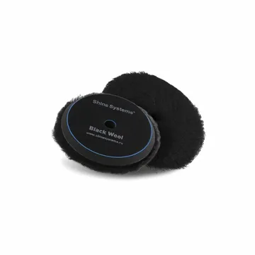 Shine Systems Black Wool Pad - полировальный круг из черного меха, 155 мм
