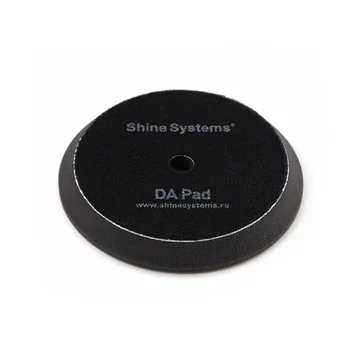 Shine Systems DA Foam Pad Black - полировальный круг ультрамягкий черный, 155 мм
