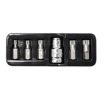 FORCE 4066 Набор бит SPLINE M5-M12 30мм 6пр