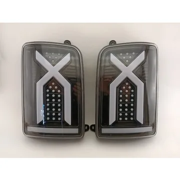 Задний LED фонарь комплект 2шт для NIVA 4x4 черный (габарит/стоп/поворотник/задний ход) X образн.