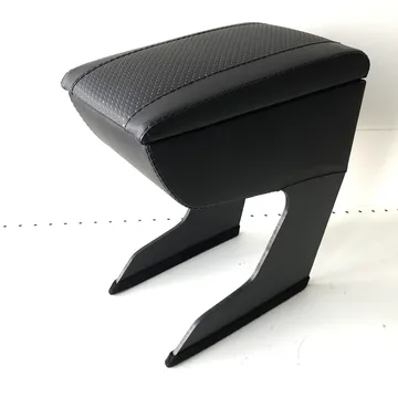 Подлокотник кожаный Daewoo Nexia (черный, ПЕРФОРАЦИЯ)