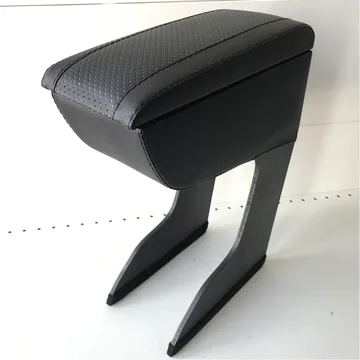 Подлокотник кожаный Nissan Almera (черный, ПЕРФОРАЦИЯ)