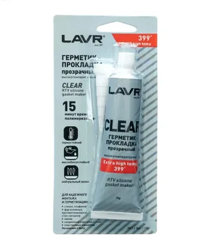 LAVR Ln1740 Герметик прозрачный высокотемпературный 70гр. 111740