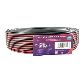 Кабель монтажный FORCAR  2*0.75 красно-черный