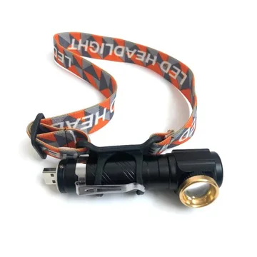 Фонарик налобный HT-786 (зарядка через USB)