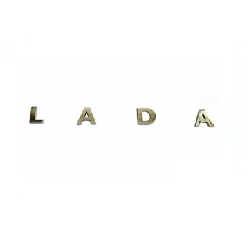 Надпись LADA на трафарете (хром)