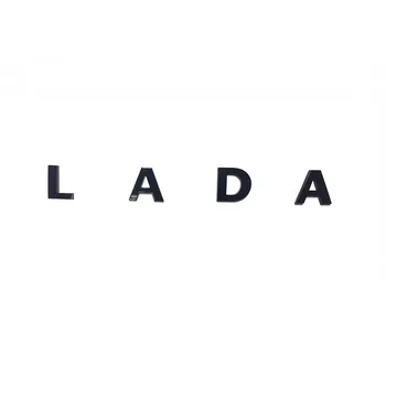 Надпись LADA на трафарете (черн. лак)