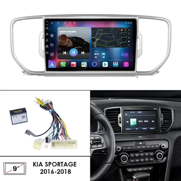 Установочный к-т для штатной а/м 9" KIA Sportage QL 2016-2018 + проводка