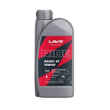 Масло моторное LAVR Ride Basic 4T 10W40 API SL,JASO MA-2 1л.