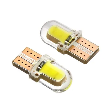 Лампа диодная 12V W5W б/ц  2COB mini (в силиконе) X0006
