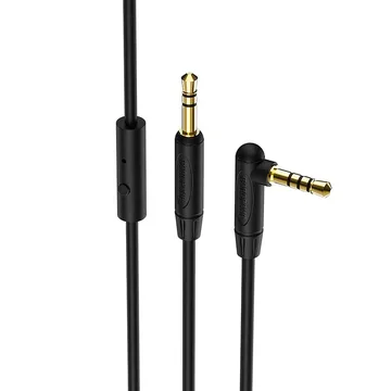 Провод 3.5 jack-jack (AUX) BOROFONE BL5 с кнопкой