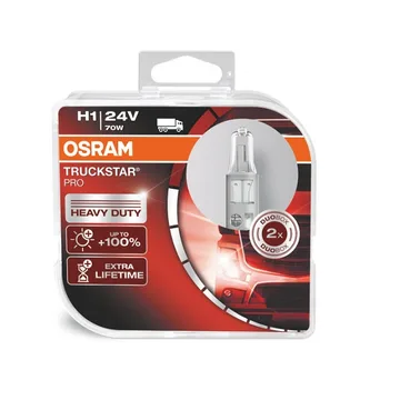 Лампа 24V OSRAM H1 70w +100% TRUCSTAR PRO Комплект (2шт)