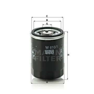Ф. маслен. MANN W610/1
