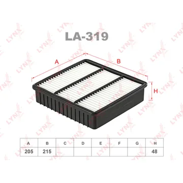 Фильтр воздушный LYNXauto LA319 MITSUBISHI (AG511)