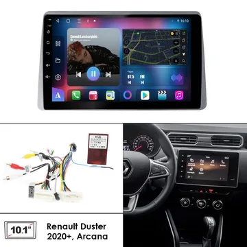 Установочный к-т для штатной а/м 10" Renault Duster 2020+, Arcana + проводка CAN