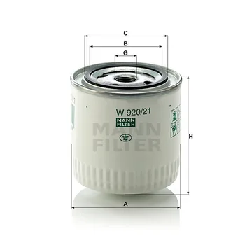 Ф. маслен. MANN W920/21 GAZ 3110. VAZ 2101