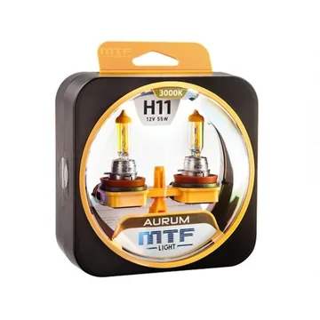 Лампа 12V MTF H11 55W Aurum 3000K (Eurobox,2шт.)