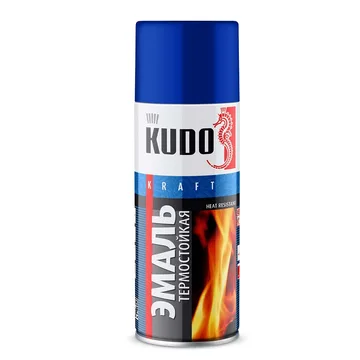 KUDO Краска термостойкая синяя 520мл KU-5004