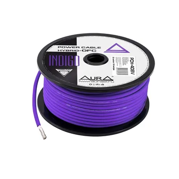 Кабель силовой AURA PCH-408V 8GA (8мм) HYBRID-OFC фиолетовый (Бухта 50м)