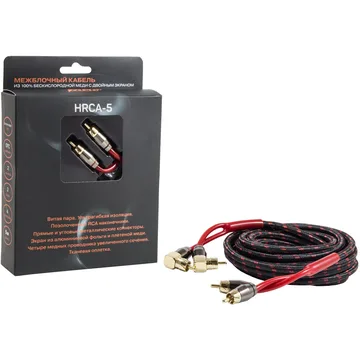 Кабель межблочный AMP HRCA-5 2х-кан. медь 5м.