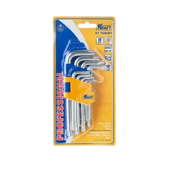 KRAFT Набор ключей имбусовых TORX (9шт) короткие
