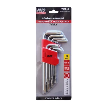 Набор ключей TORX с отв. AVS  9 пр.длин. TXL-9H