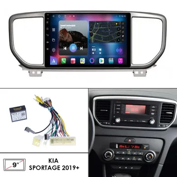 Установочный к-т для штатной а/м 9" KIA Sportage QL 2018-2020 вид B + проводка CAN