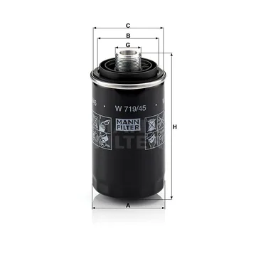Ф. маслен. MANN W719/45 VW