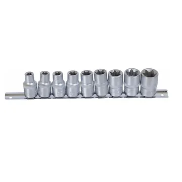 Набор головок TORX 9 предметов  на планке Сервис Ключ E10-E24 1/2