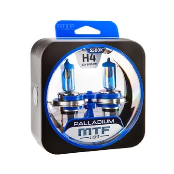 Лампа 12V MTF H4 60/55W Palladium 5500K (Eurobox,2шт.)