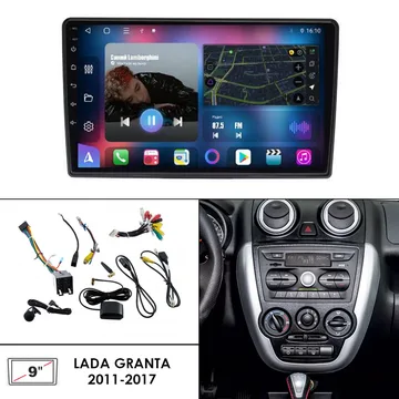 Установочный к-т для штатной а/м 9" LADA Granta 2011-2017 + проводка